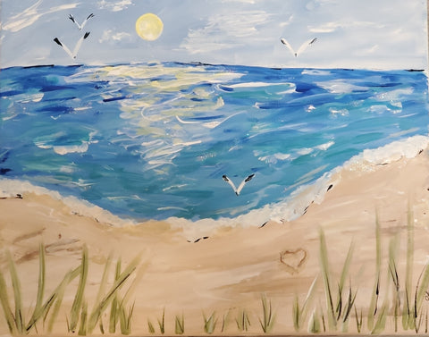 Ocean Sunset Paint Party Aug 20