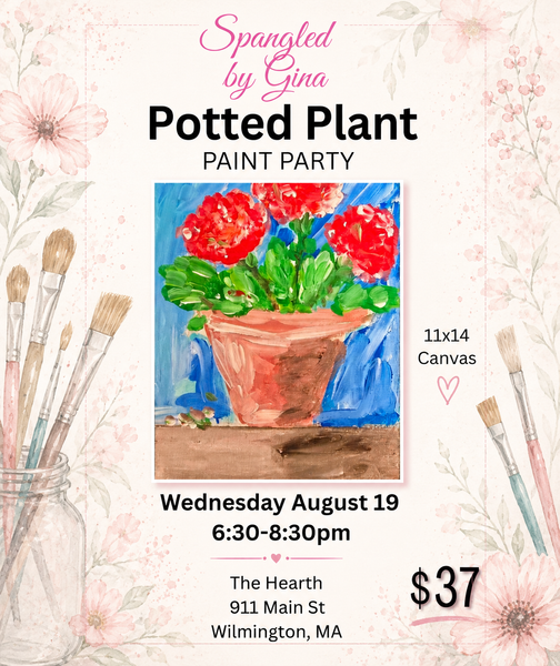 Potted Plant Paint Party at The Hearth Aug 19