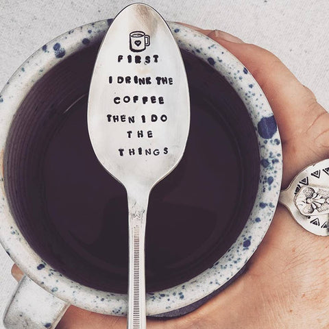 Sweet Thyme Design - First I Drink Spoon